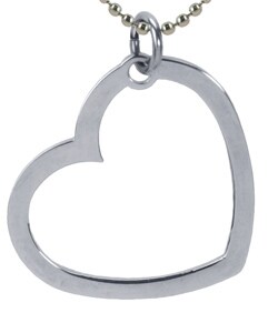 Stainless Steel Large Heart Necklace