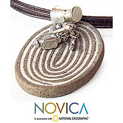 Ceramic 'Sand Garden' Necklace (Thailand)