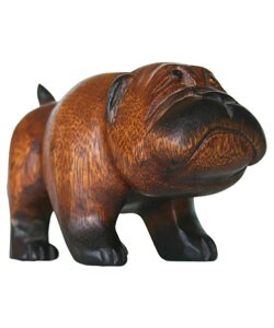 Hand-carved Pug Dog