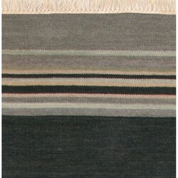 Hand-woven Grey Wool Rug (8' x 10')