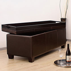 Flip-top Storage Bench Dark Brown