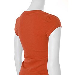 Self Esteem Junior's Scoop Neck Cap Sleeve Top