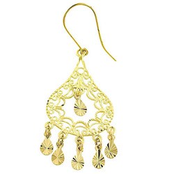 14k Yellow Gold Chandelier Earrings