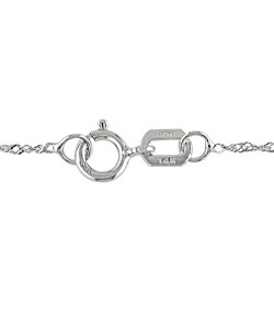14k White Gold 1/5ct TDW Diamond Hamsa Necklace
