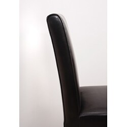 Andre Black Leather Barstools (Set of 2)