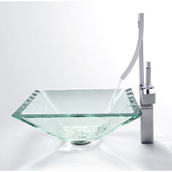 Kraus Aquamarine Sink and Millennium Bathroom Faucet
