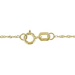 14k Gold Smokey Quartz and 1/6ct TDW Diamond Necklace