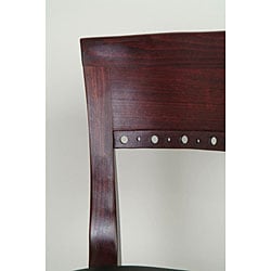 Biedermier Black Seat Dark Mahogany Barstool