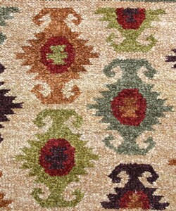 Indian Caspian Hand-woven Chenille Rug (5' x 8')