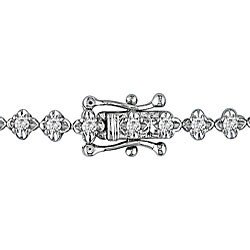 10k White Gold 3/4ct TDW Diamond Tennis Bracelet