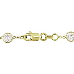 14k Yellow Gold All-around CZ Necklace