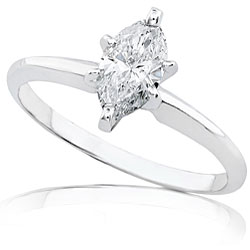 14k White Gold 1/2ct TDW Diamond Engagement Ring (H-I, SI1-SI2)
