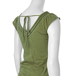 Self Esteem Junior's Cap Sleeve V-neck Shirt