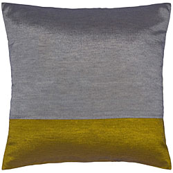 Golden Olive/ Silver Thai Silk Cushion Cover