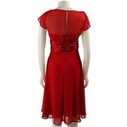 Connected Apparel Women's Drape-neck Dress