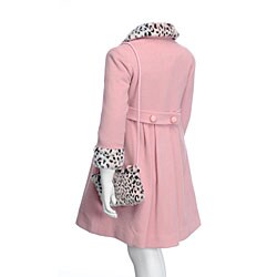 Rothschild Girl's Pink 3-piece Wool Coat Set