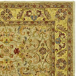 Handmade Classic Kasha Gold Wool Rug (6' x 9')