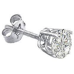 18k White Gold 2ct TDW Diamond Studs (J-K, I1-I2)