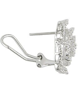 14k White Gold 1/2ct TDW Diamond Flower Earrings