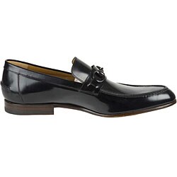 Gucci Black Wimbledon Leather Horsebit Loafers