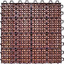 Eucalyptus 8-slat Snapping Deck Tiles (Set of 10)