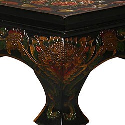 Tibetan Hand-painted Black Coffee Table