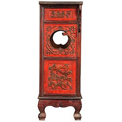 Handmade Gold Trim Oriental Storage Cabinet