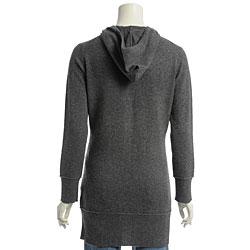 Lusso Women's Hooded Cashmere Zip Cardigan