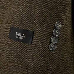 Tallia Men's Brown Herringbone Wool Blazer