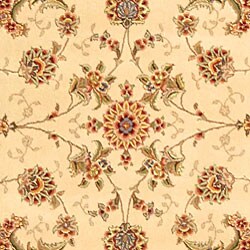 Handmade Persian Court Beige Wool and Silk Rug (5' x 8')
