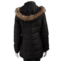 AK Anne Klein Women's Quilted Faux Fur Down Jacket