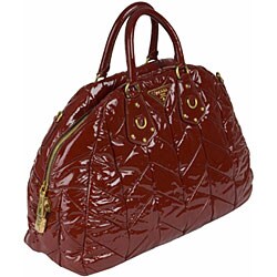 Prada Quilted Patent Leather Bowler Bag - 11496122 - Overstock.com ...  