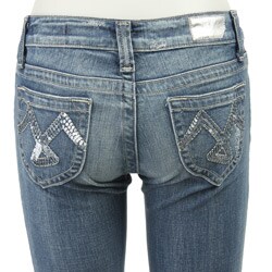 Vigoss Junior's Sequin Logo Straight-leg Jeans