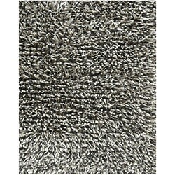 Hand-knotted Ebony Shag Wool Rug (5' x 8')