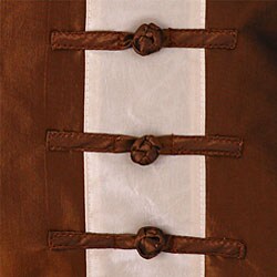 Flower Ribbon Silky Brown/ Beige Cushion Cover
