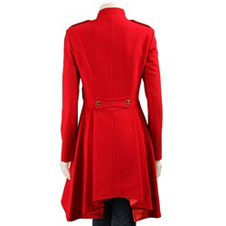 Betsey Johnson Women's Double-breasted Pleated Coat