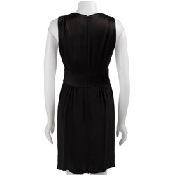 ABS by Allen Schwartz Women's Black V-neck Dress