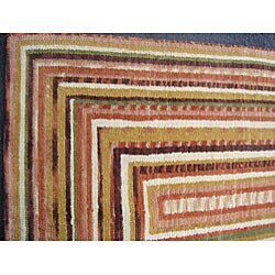 Indo Tibetan Multicolor Wool Rug (3'8 x 5'8)