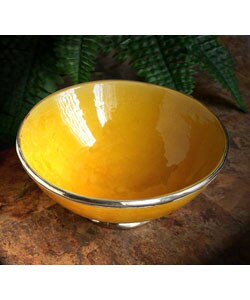 Ceramic Bowl with Metal Overlay (Morocco)
