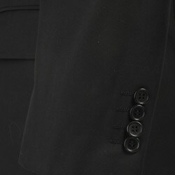 Studio Milano Men's Solid Black 2-button Suit