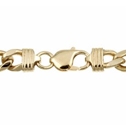 Caribe Gold  14k over Sterling Silver 30-inch Miami Cuban Chain