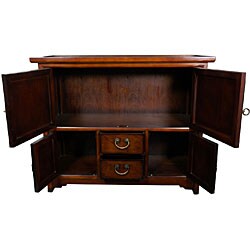Four-door Carved Asian Character Chest (China)
