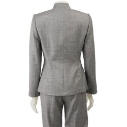 Tahari ASL Women's Grey 3-button Pant Suit
