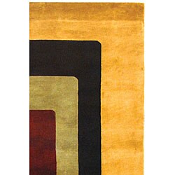 Hand-knotted Perspective Contemporary Wool Rug (7'6 x 9'6)