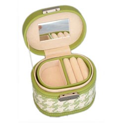 Small Oval Leather Jewelry Box