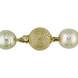 14k Gold Multi-colored Pearl Necklace (9-11 mm)
