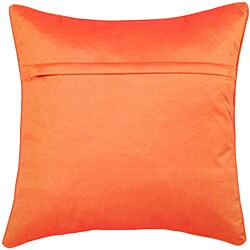 Orange Diamond Embroidered Cushion Cover