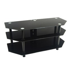 Empire 52-inch Black Glass TV Stand