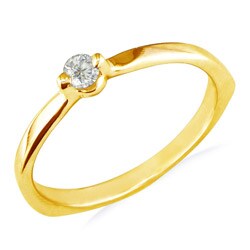 10k Gold 1/10ct TDW Diamond Solitaire Promise Ring