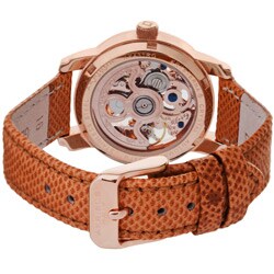Akribos XXIV Women's Skeleton Automatic Strap Watch